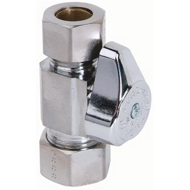 BrassCraft 1/4 in. Compression outlets X 1/2 in. Compression Brass Shut-Off Valve