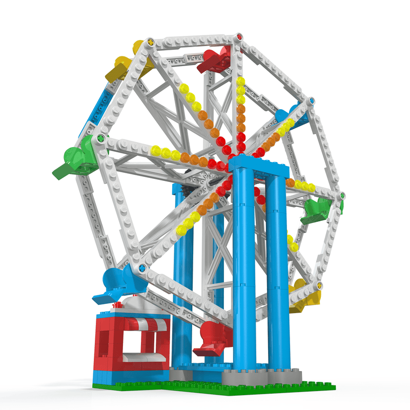 Coaster Dynamix Brick Amusement Park Ride Kit Multicolored 227 pc