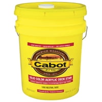 Cabot Solid Color Acrylic Stain & Sealer Solid Tintable Neutral Base Acrylic Deck Stain 5 gal