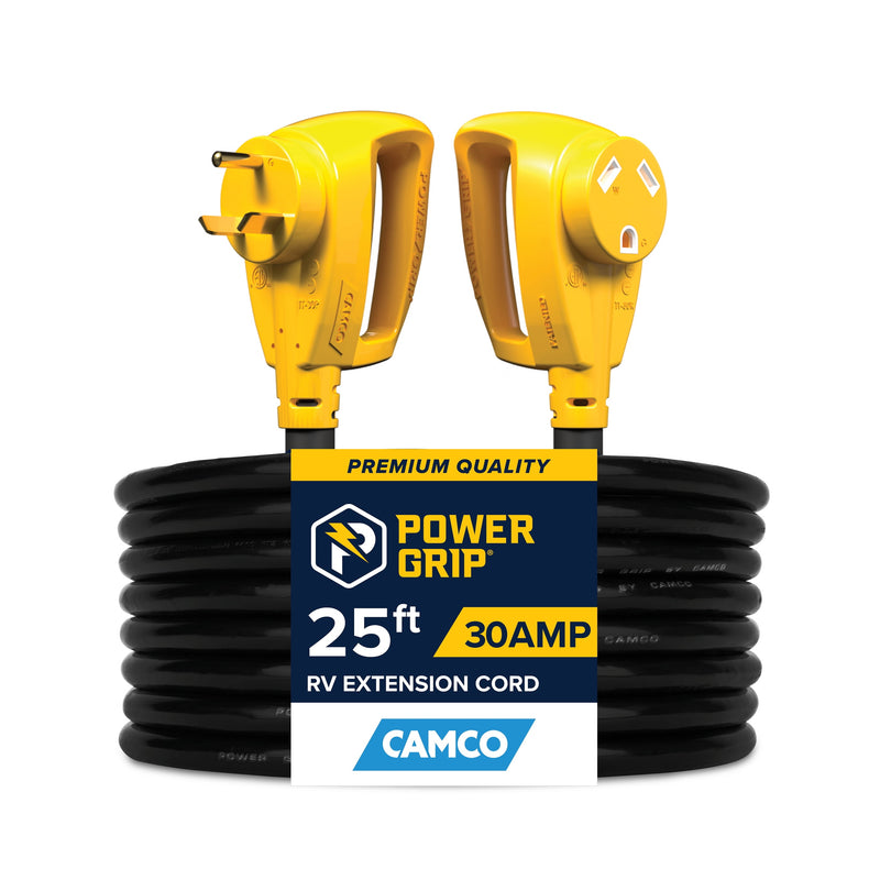 Camco Power Grip 25 ft. 30 amps Extension Cord 1 pk