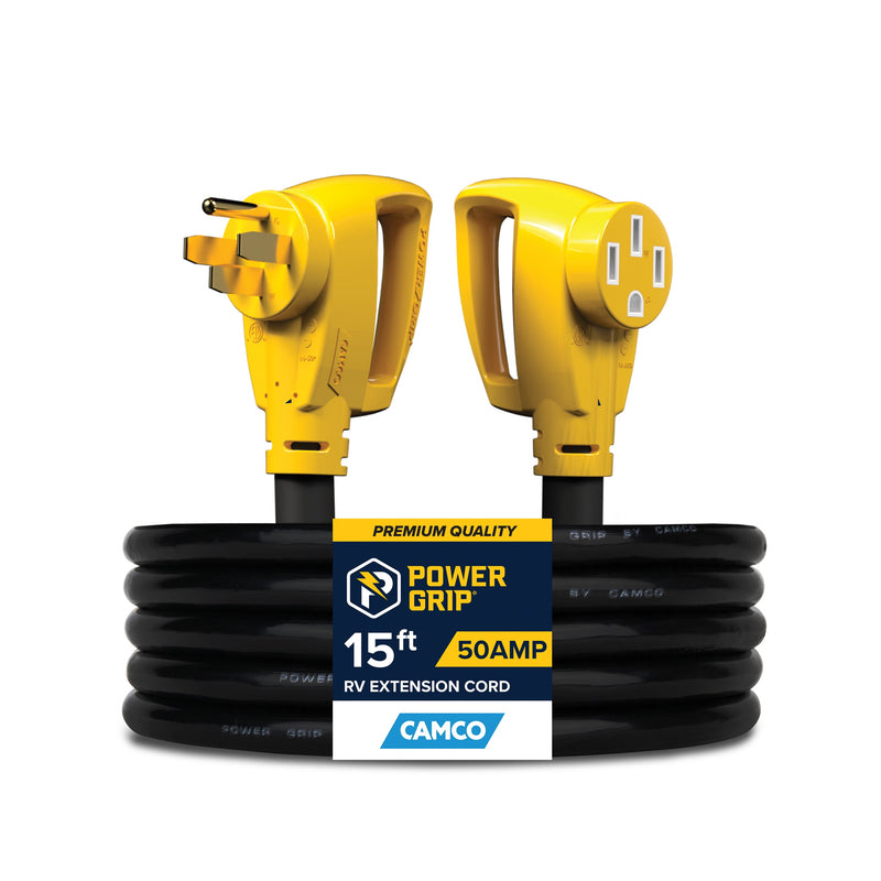 Camco Power Grip 15 ft. 50 amps RV Extension Cord 1 pk