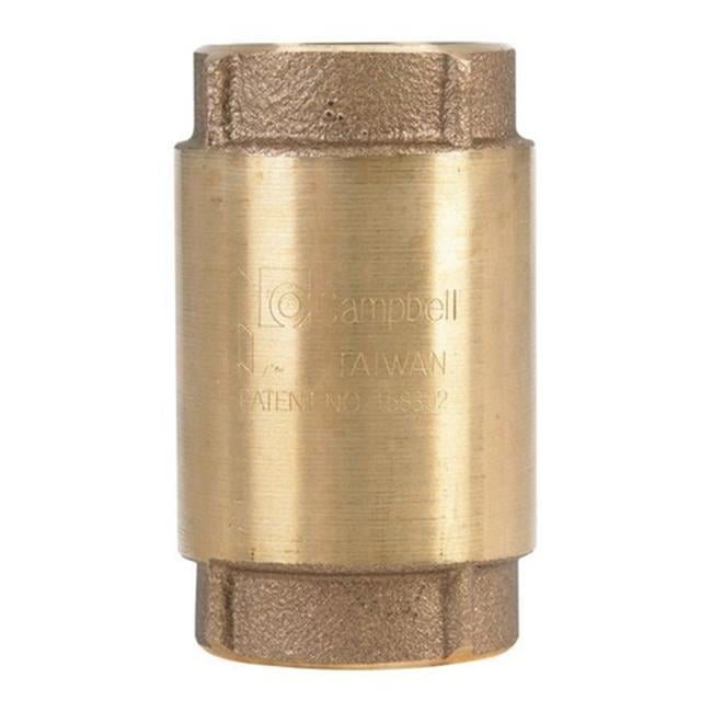 Campbell 1-1/4 in. D X 1-1/4 in. D FNPT x FNPT Red Brass Spring Loaded Check Valve