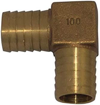 Campbell 1 in. Barb X 1 in. D Barb Brass 90 Degree Elbow