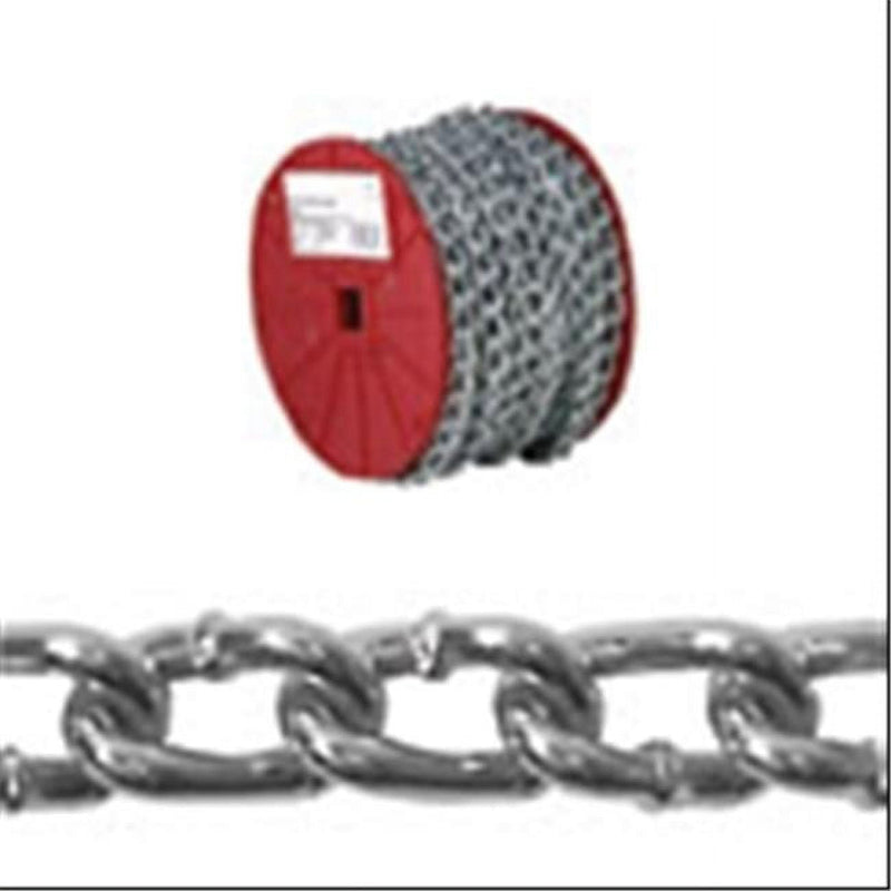 Campbell No. 2/0 Twist Link Carbon Steel Machine Chain 3/16 in. D X 70 ft. L