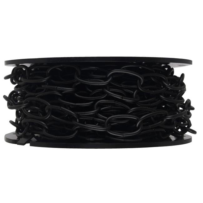 Campbell 10 Black Polycoated Black Metal Decorative Chain 0.14 in. D 1.21 in.