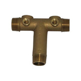 Campbell Red Brass Brown 1 x 3/4 in. Universal Tank Cross