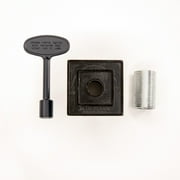 Blue Flame Black Flat Zinc Gas Valve Flange Kit