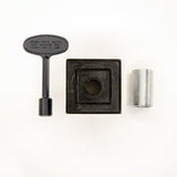 Blue Flame Black Flat Zinc Gas Valve Flange Kit