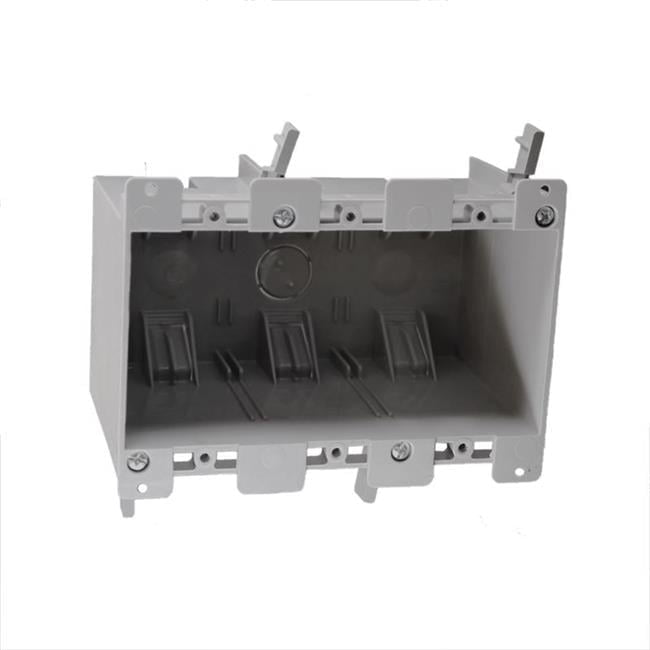 Cantex EZ Box Old Work 55 cu in Rectangle PVC 3 gang Outlet Box Gray