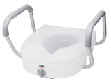 Carex Health Brands E-Z Lock White Elevated Toilet Seat Aluminum/Plastic 5 in. H X 22 in. L