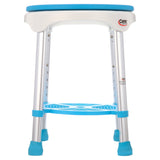 Carex Health Brands Blue/White Bath/Shower Seat Aluminum 20.75 in. H X 13.5 in. L