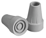 Carex Gray Crutch Tips Rubber/Stainless Steel