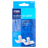 Carex White Walker Ski Glides Plastic 2.30 in. H X 3.50 in. L