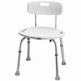 Carex Health Brands White Bath/Shower Seat Aluminum 20.5 in. H X 20 in. L