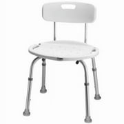 Carex Health Brands White Bath/Shower Seat Aluminum 20.5 in. H X 20 in. L