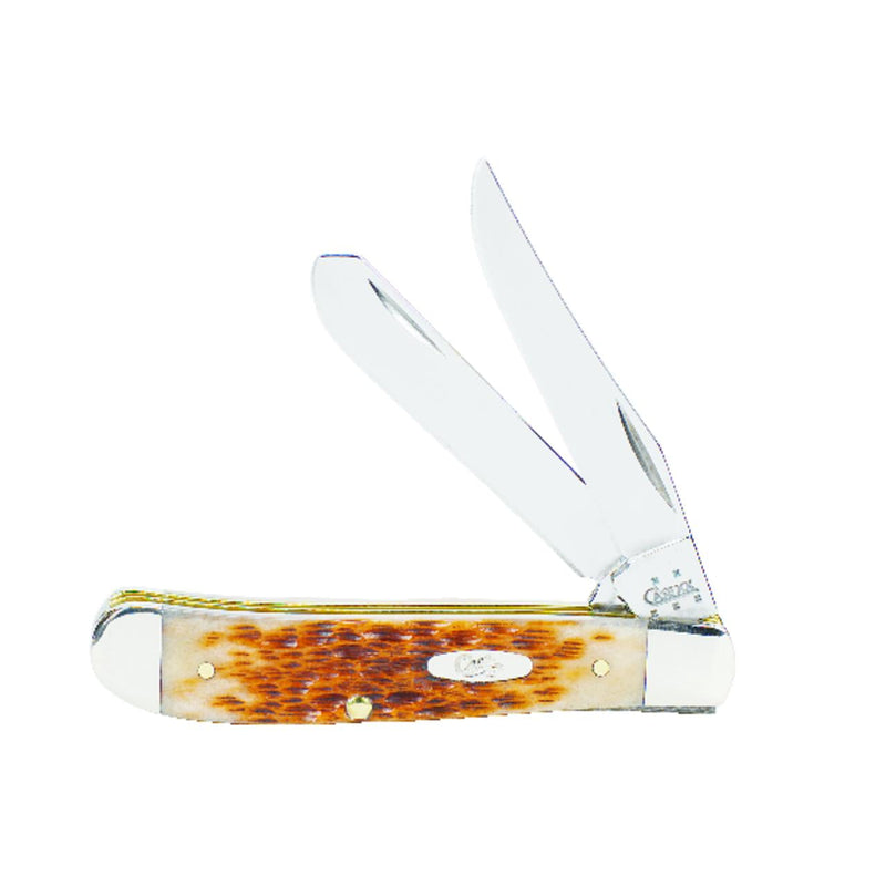 Case Mini Trapper Amber Stainless Steel 4 in. Pocket Knife