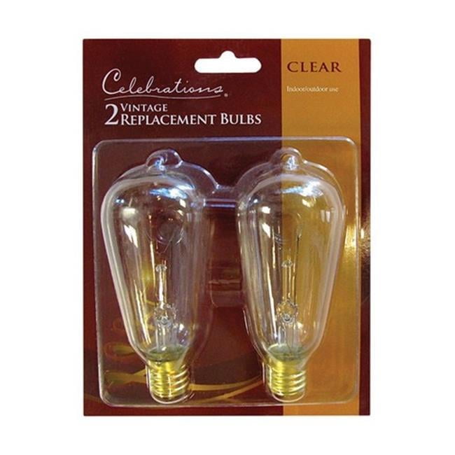 Celebrations Incandescent C9 Clear/Warm White 2 ct Replacement Christmas Light Bulbs