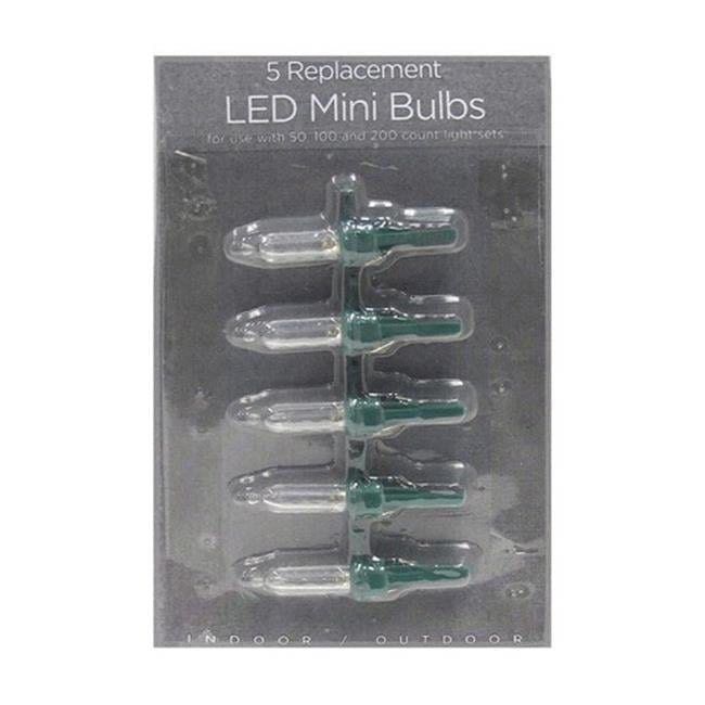 Celebrations LED Mini Cool White 5 ct Replacement Christmas Light Bulbs