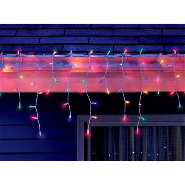 Celebrations Incandescent Mini Multicolored 300 ct Icicle Christmas Lights 17 ft.