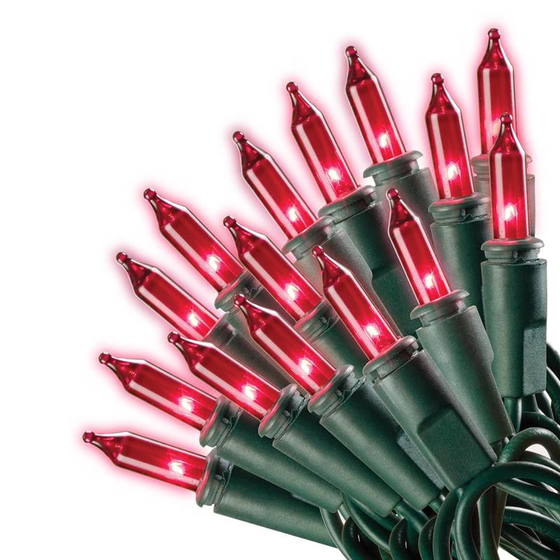 Celebrations Incandescent Mini Red 100 ct String Christmas Lights 20 ft.