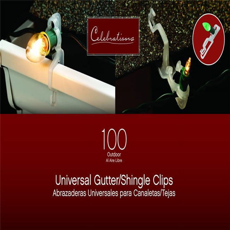 Celebrations Outdoor Light Clip Plastic 100 ct