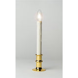 Celestial Lights Brass/White Taper Window Candle