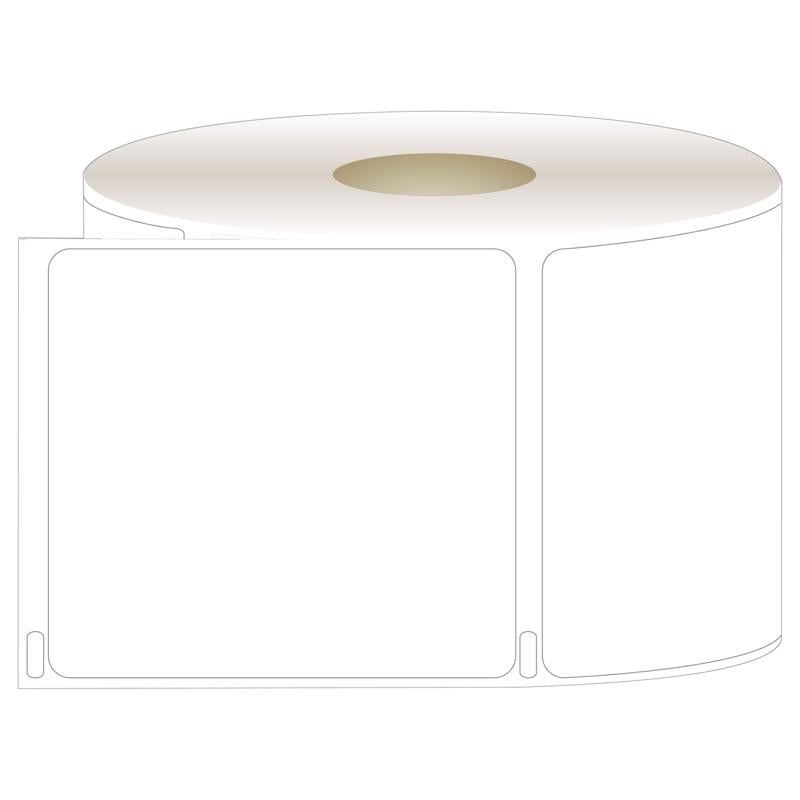 Paint Printer Adhesive Backed White Bin Tag Labels - Roll 0 each