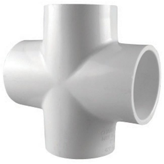 Charlotte Pipe Schedule 40 1-1/4 in. Slip X 1-1/4 in. D Slip PVC Cross 1 pk