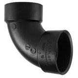 Charlotte Pipe 2 in. Hub X 2 in. D Hub ABS 90 Degree Elbow