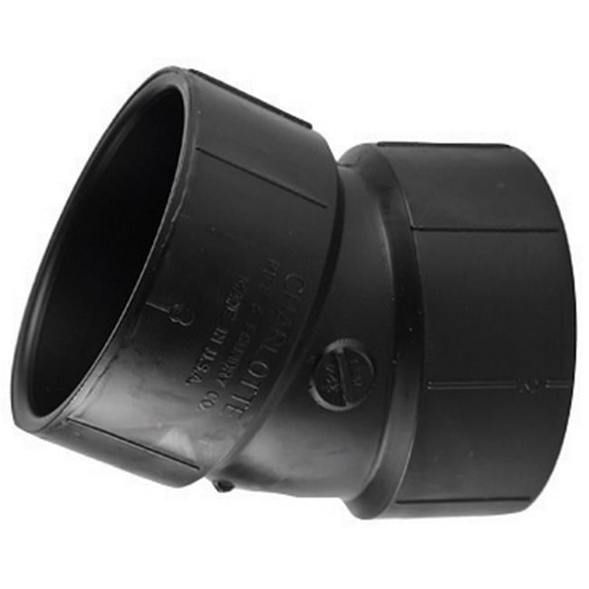 Charlotte Pipe 3 in. Hub X 3 in. D Hub ABS 22-1/2 Degree Elbow