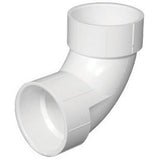 Charlotte Pipe Schedule 40 3 in. Hub X 3 in. D Hub PVC Elbow 1 pk