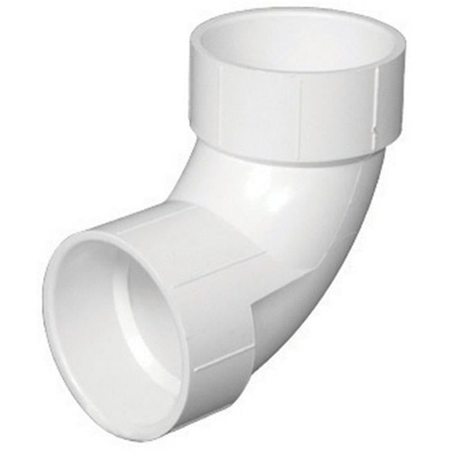 Charlotte Pipe Schedule 40 3 in. Hub X 3 in. D Hub PVC Elbow 1 pk