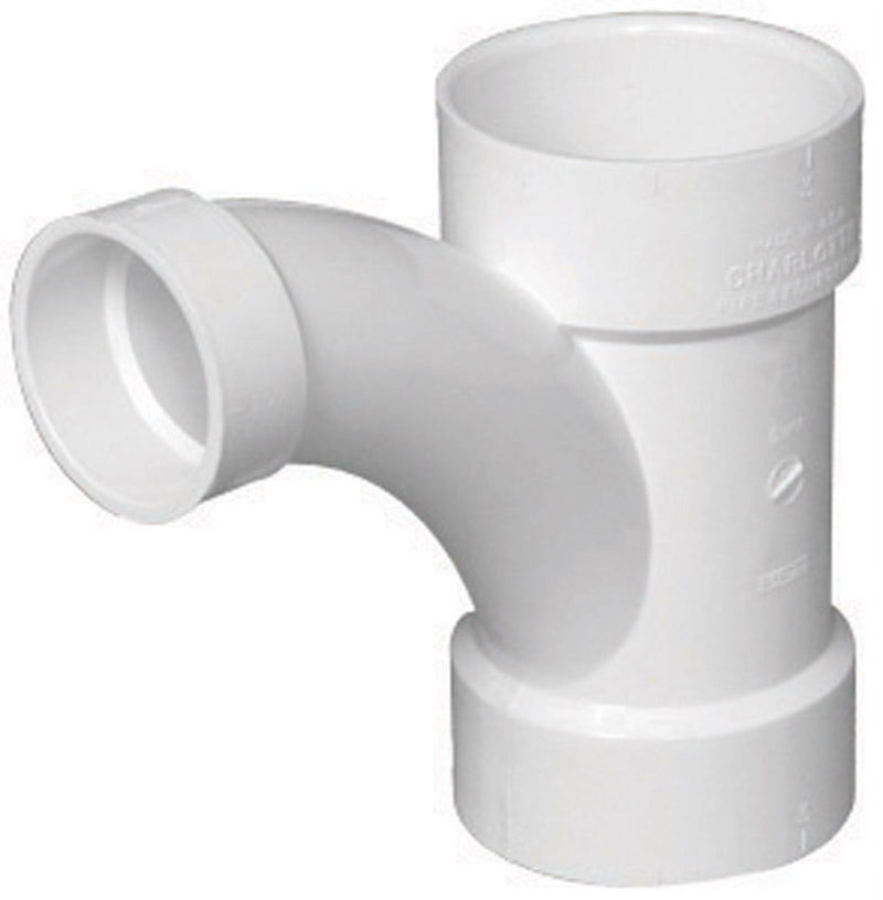Charlotte Pipe 3 in. Hub X 3 in. D Hub PVC Wye 1 pk