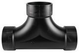 Charlotte Pipe 3 in. Hub X 3 in. D Hub ABS Flush Cleanout Tee
