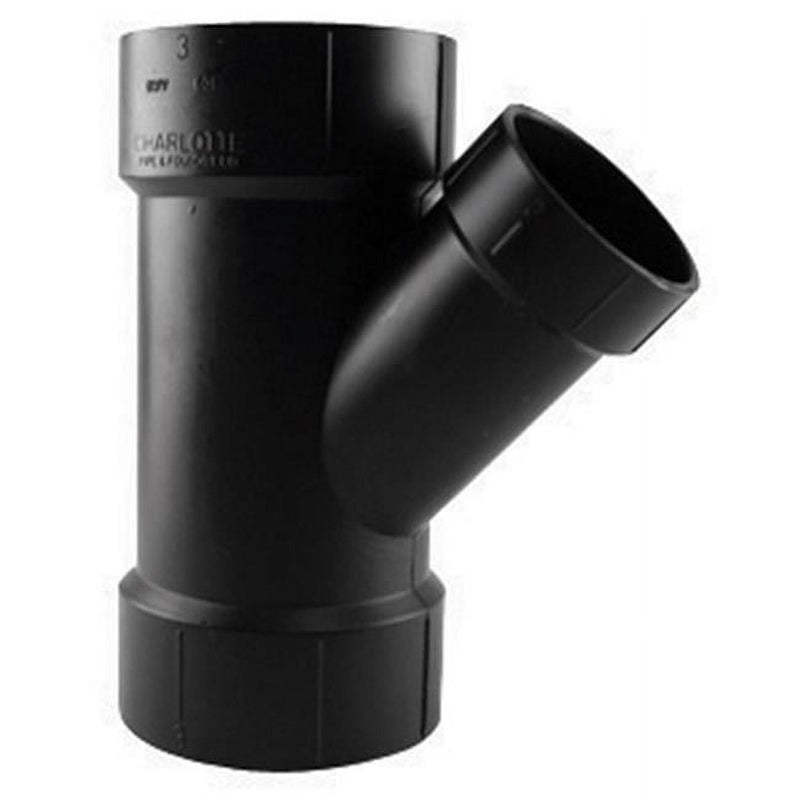 Charlotte Pipe 3 in. Hub X 3 in. D Hub ABS Wye