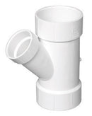 Charlotte Pipe Schedule 40 4 in. Hub X 4 in. D Hub PVC Reducing Wye 1 pk