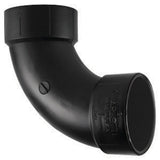 Charlotte Pipe 4 in. Hub X 4 in. D Hub ABS 90 Degree Elbow