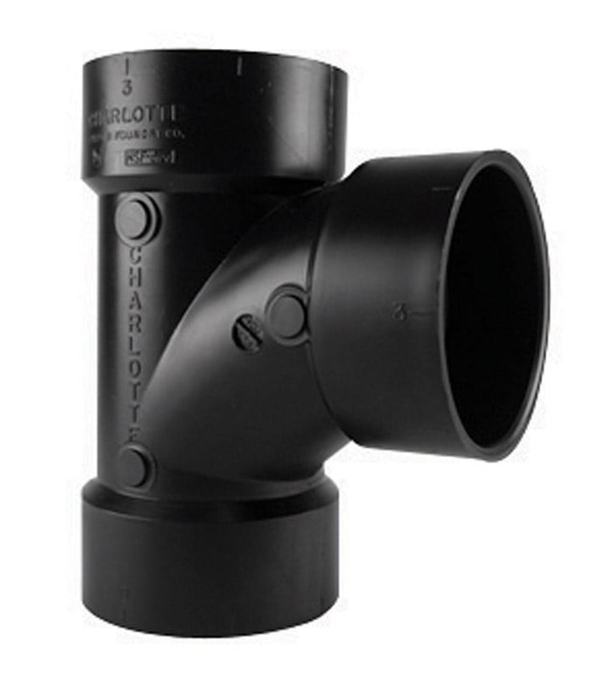 Charlotte Pipe 4 in. Hub X 4 in. D Hub ABS Sanitary Tee