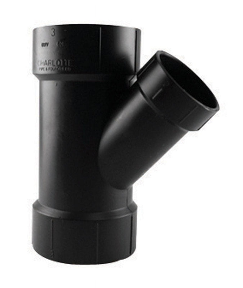 Charlotte Pipe 4 in. Hub X 4 in. D Hub ABS Wye