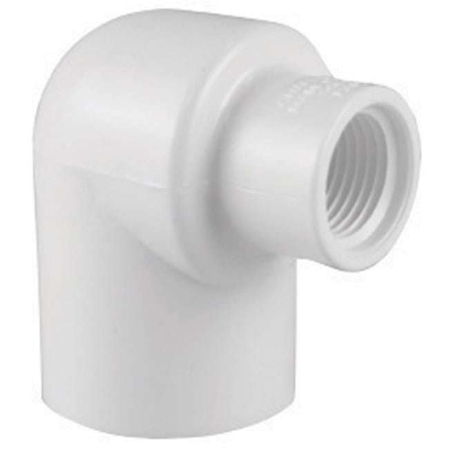 Charlotte Pipe Schedule 40 3/4 in. Slip X 1/2 in. D FPT PVC Elbow 1 pk