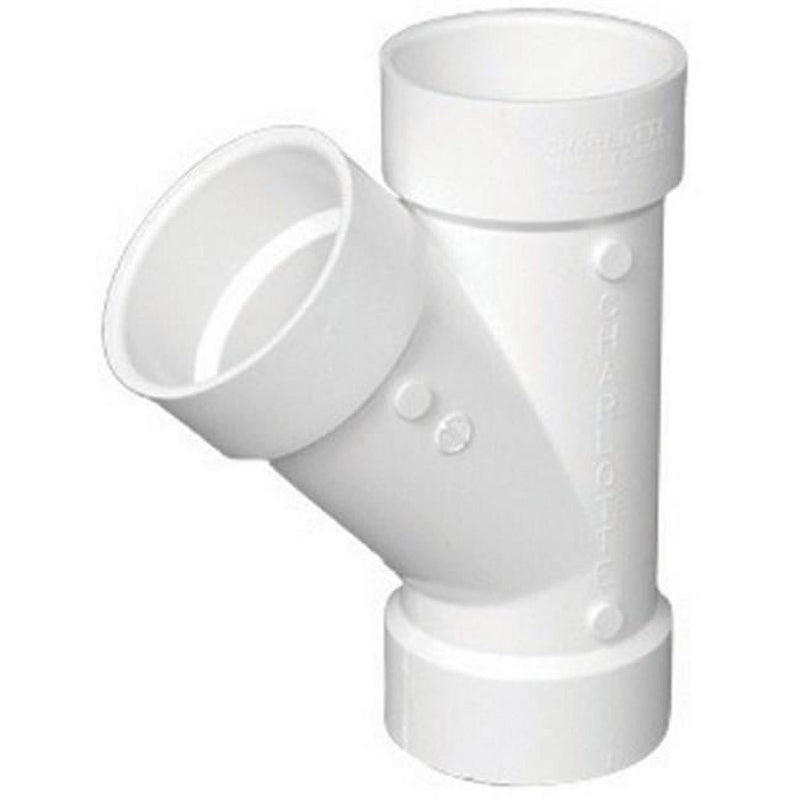 Charlotte Pipe Schedule 40 1-1/2 in. Hub X 1-1/2 in. D Hub PVC Wye 1 pk