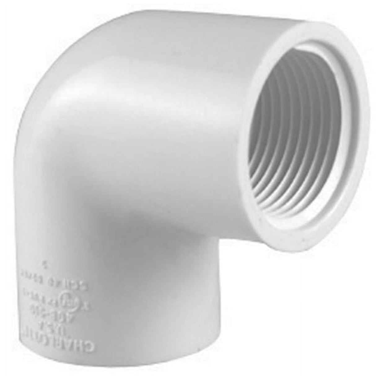 Charlotte Pipe Schedule 40 1/2 in. FPT X 1/2 in. D FPT PVC Elbow 1 pk