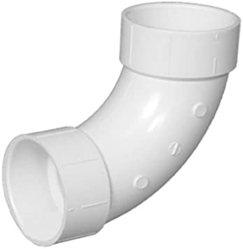 Charlotte Pipe Schedule 40 3 in. Hub X 3 in. D Hub PVC Long Sweep Elbow 1 pk