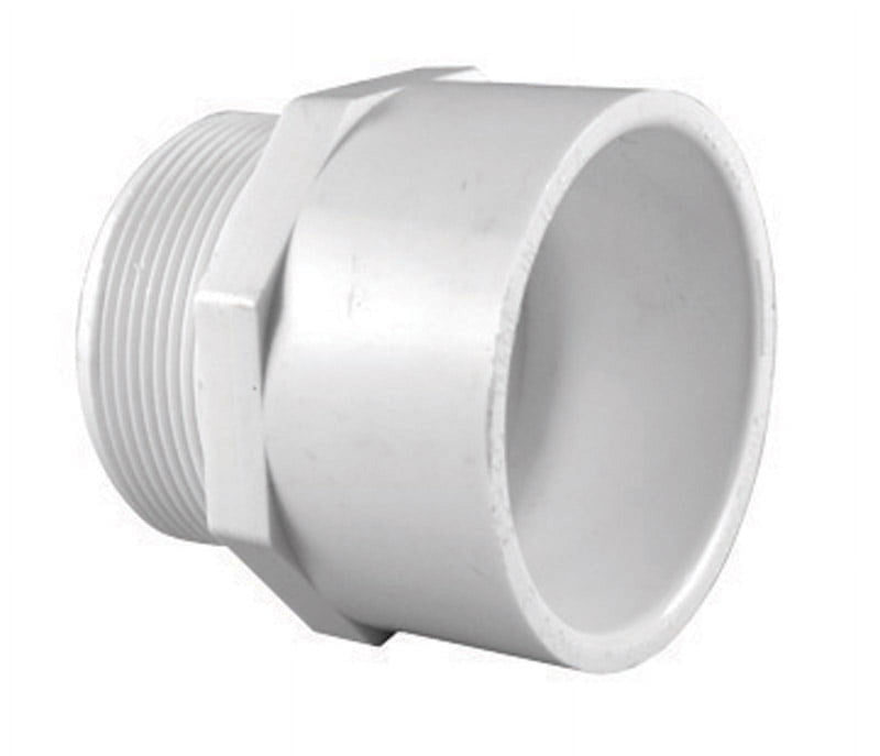 Charlotte Pipe Schedule 40 4 in. MPT X 4 in. D Slip PVC 4 in. Adapter 1 pk