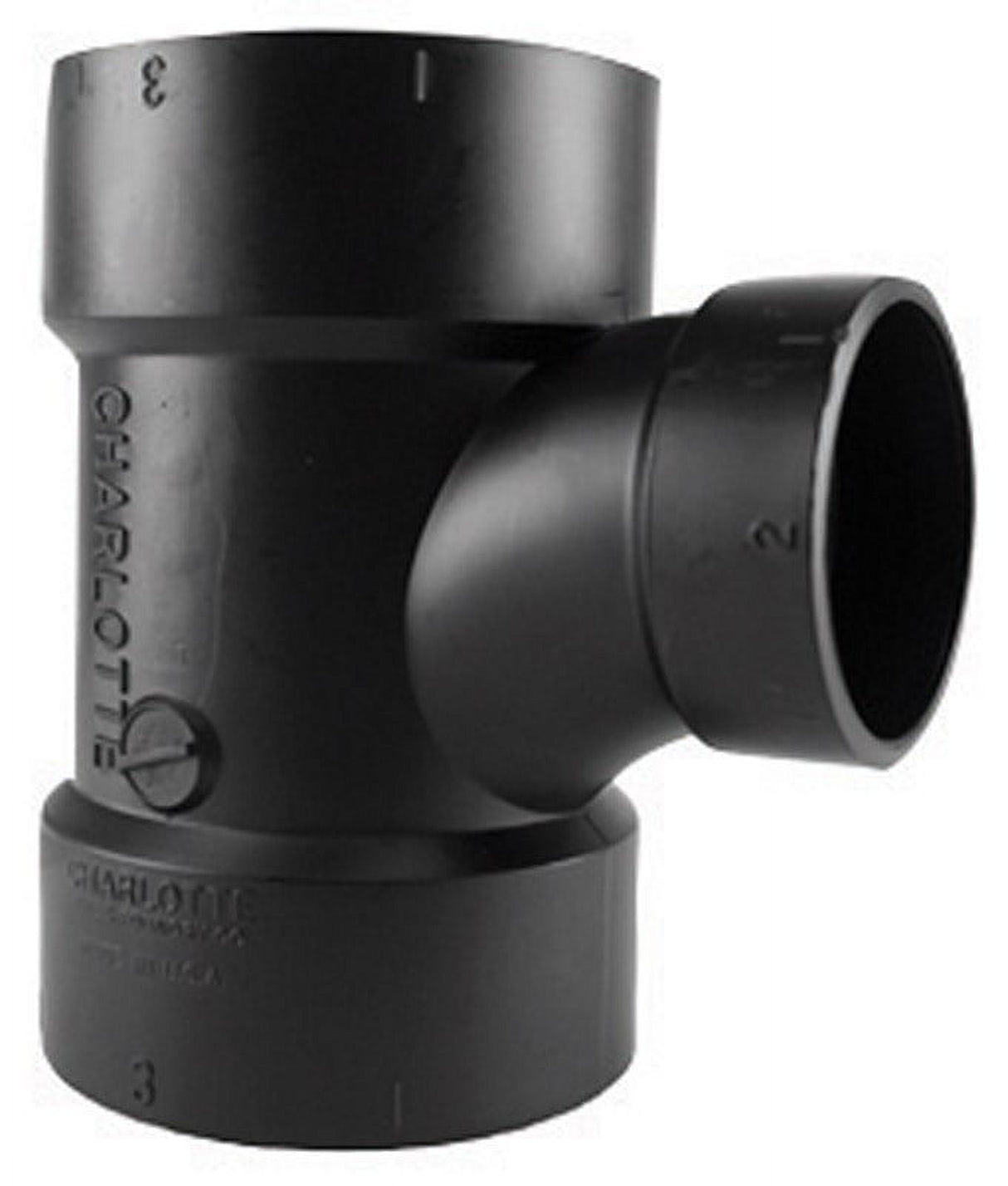 Charlotte Pipe 3 in. Hub X 1-1/2 in. D Hub ABS Sanitary Tee