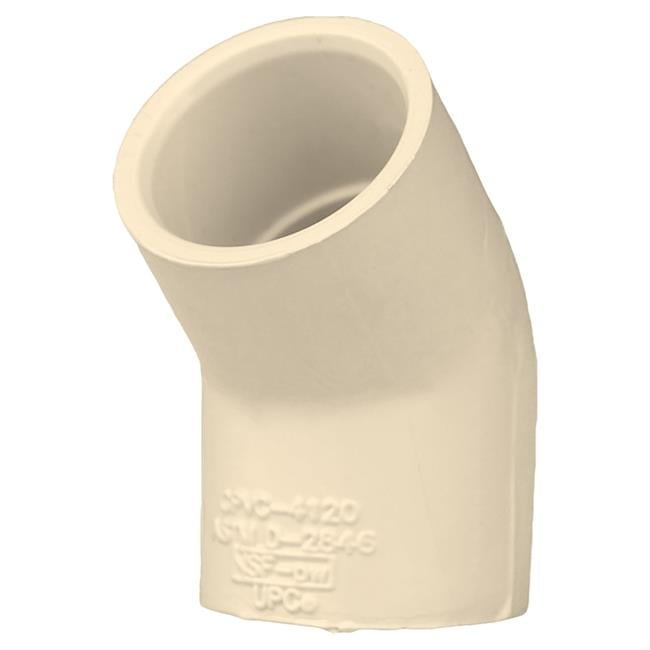 Charlotte Pipe 1/2 in. Socket X 1/2 in. D Socket CPVC 45 Degree Elbow 1 pk