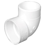 Charlotte Pipe Schedule 40 1-1/2 in. Hub X 1-1/2 in. D Spigot PVC Elbow 1 pk