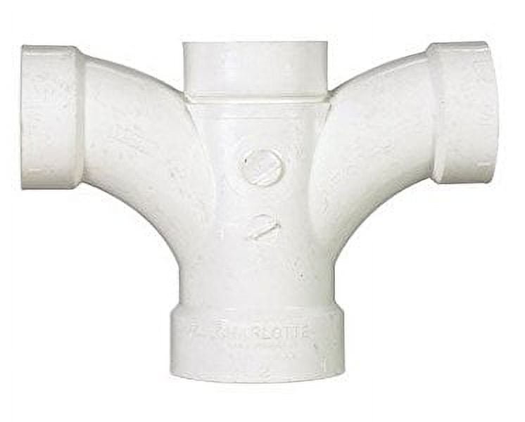 Charlotte Pipe Schedule 40 2 in. Hub X 1-1/2 in. D Hub PVC Cross 1 pk