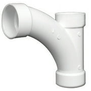 Charlotte Pipe Schedule 40 4 in. Hub X 4 in. D Hub PVC Long Turn Wye 1 pk
