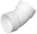 Charlotte Pipe Schedule 40 6 in. Hub X 6 in. D Hub PVC 45 Degree Elbow 1 pk